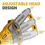 Alloyman 20V Cordless Electric Pole Saw with Batteries