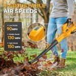 Alloyman 40V Cordless Leaf Blower with Batteries