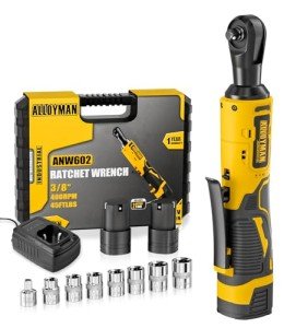 Alloyman Cordless Electric Wrench Kit with Batteries