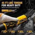 Alloyman Cordless Electric Wrench Kit with Batteries