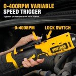 Alloyman Cordless Electric Wrench Kit with Batteries