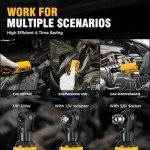 Alloyman Cordless Electric Wrench Kit with Batteries