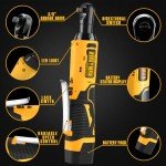 Alloyman Cordless Electric Wrench Kit with Batteries