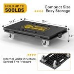 Heavy-Duty Furniture Dolly with Wheels - 2 Pack