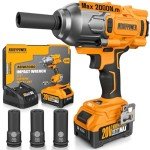 AlloyPower High Torque Cordless Impact Wrench Set