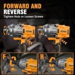 AlloyPower High Torque Cordless Impact Wrench Set