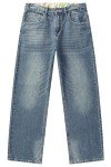 MZNBURAM Men's Wide Leg Jeans in Navy Blue