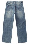 MZNBURAM Men's Wide Leg Jeans in Navy Blue