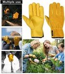Heavy Duty Leather Work Gloves for Men and Women