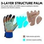 Vgo Men's Touchscreen Gardening Gloves - Puncture-proof