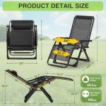 Suteck Zero Gravity Reclining Camping Lounge Chair