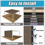 Amagenix 90% Sun Shade Cloth for Patio 8' x 10
