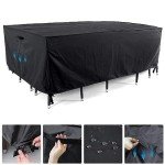 Outdoor Dining Set Cover – Space Grey, Water Resistant