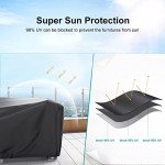Heavy Duty Waterproof Patio Furniture Covers 128"×82.6