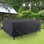 Outdoor Dining Set Cover – Space Grey, Water Resistant