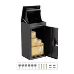 Lockable Outdoor Parcel Drop Box - Black