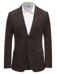 Men's Slim Fit Corduroy Blazer Jacket in Chocolate