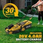 ZEGJAW 20V Cordless Electric Lawn Mower
