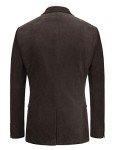 Men's Slim Fit Corduroy Blazer Jacket in Chocolate