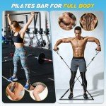 Portable Pilates Bar Kit with Resistance Bands