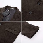 Men's Slim Fit Corduroy Blazer Jacket in Chocolate
