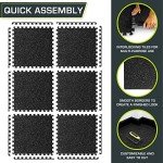Grey Interlocking EVA Foam Gym Mat - 24 SQFT
