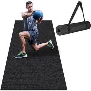 Non-Slip 6' x 2' Exercise Mat for Gym