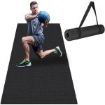 Non-Slip 6' x 2' Exercise Mat for Gym