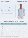 Men’s 3/4 Sleeve Lightweight Cotton-Linen Henley - White