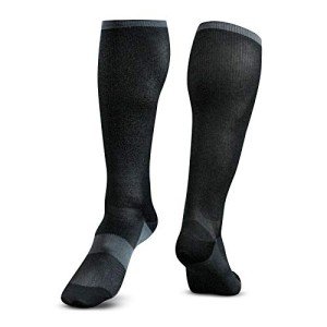 Men's Black Hockey Base Layer Socks - Large