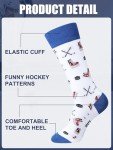 Funny Hockey Socks - 6 Pairs for Men