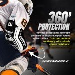Winnwell Breathable Goalie Elbow Pads with Straps