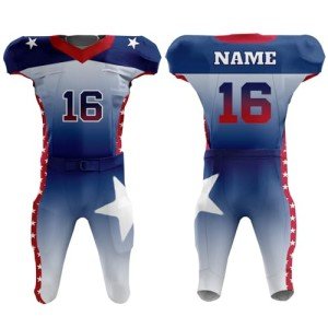 Customizable American Flag Football Jersey for Men