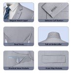 Light Grey 3 Piece Slim Fit Men's Suit Set