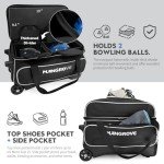 Double Wheel Bowling Bag for Two Balls