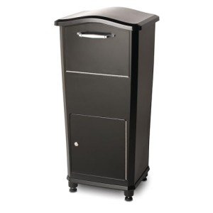 Black Elephantrunk Parcel Drop Box by Architectural Mailboxes