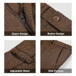 Brown Herringbone Retro Tweed 3-Piece Suit Set