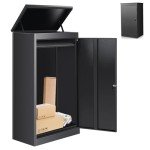 Extra Large Black Parcel Drop Box with Lock
