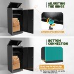 Extra Large Black Parcel Drop Box with Lock