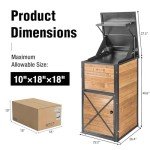 MEDEHOO Outdoor Parcel Drop Box with Lock