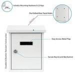 SereneLife Weatherproof Wall Mount Mailbox - Large Capacity