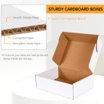 JOWLOT 20-Pack White Corrugated Shipping Boxes