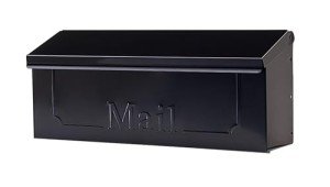 Stylish Wall-Mount Galvanized Steel Mailbox in Black