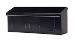 Stylish Wall-Mount Galvanized Steel Mailbox in Black