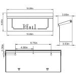 Stylish Wall-Mount Galvanized Steel Mailbox in Black