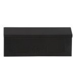 Stylish Wall-Mount Galvanized Steel Mailbox in Black
