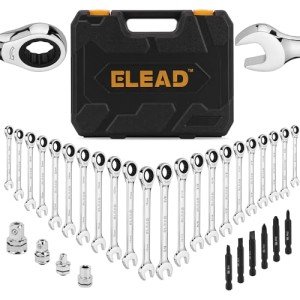 33-Piece Ratchet Wrench Set with Organizer Case
