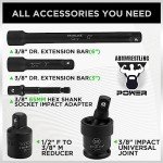 50-Piece SAE & Metric Impact Socket Set