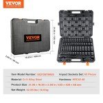 VEVOR 65-Piece Impact Socket Set for Men