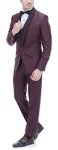 Tag 7 Men's Regular Fit Suit 38 Wine